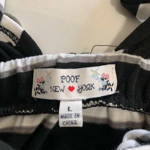 POOF NEW YORK Sleeveless Striped Low V-Neck Maxi Dress Women’s Sz L EUC - Picture 6 of 7